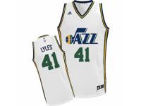 Men Adidas Utah Jazz #41 Trey Lyles Swingman White Home NBA Jersey