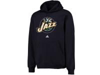 Men adidas Utah Jazz Logo Pullover Hoodie Sweatshirt - Navy