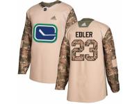 Men Adidas Vancouver Canucks #23 Alexander Edler Camo Veterans Day Practice NHL Jersey