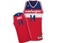 Men Adidas Washington Wizards #14 Jason Smith Swingman Red Road NBA Jersey