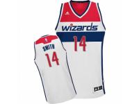 Men Adidas Washington Wizards #14 Jason Smith Swingman White Home NBA Jersey
