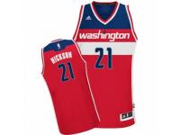 Men Adidas Washington Wizards #21 JJ Hickson Swingman Red Road NBA Jersey