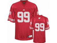 Men Adidas Wisconsin Badgers #99 J.J. Watt Red Authentic NCAA Jersey