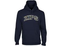 Men Akron Zips Arch Name Pullover Hoodie - Navy Blue