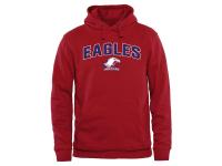 Men American Eagles Proud Mascot Pullover Hoodie - Red