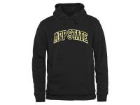 Men Appalachian State Mountaineers Arch Name Pullover Hoodie - Black -