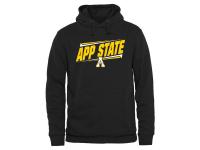 Men Appalachian State Mountaineers Double Bar Pullover Hoodie - Black