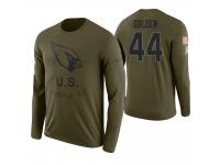 Men Arizona Cardinals #44 Markus Golden 2018 Salute to Service Long Sleeve Olive T-Shirt