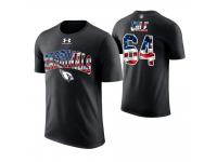 Men Arizona Cardinals Mason Cole #64 Stars and Stripes 2018 Independence Day American Flag T-Shirt