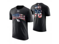 Men Arizona Cardinals Mike Iupati #76 Stars and Stripes 2018 Independence Day American Flag T-Shirt