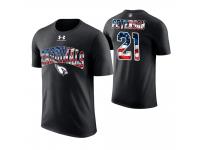 Men Arizona Cardinals Patrick Peterson #21 Stars and Stripes 2018 Independence Day American Flag T-Shirt