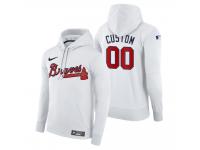 Men Atlanta Braves Custom Nike White Home Hoodie