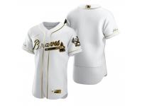 Men Atlanta Braves Nike White Golden Edition Jersey