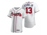 Men Atlanta Braves Ronald Acuna Jr. Nike White 2020 Jersey