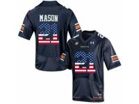 Men Auburn Tigers #21 Tre Mason Navy USA Flag College Football Jersey
