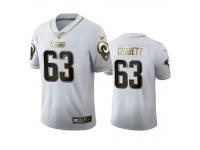 Men Austin Corbett Rams White 100th Season Golden Edition Jersey