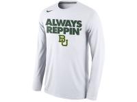 Men Baylor Bears Nike Always Reppin Long Sleeve Legend Bench Performance T-Shirt - White