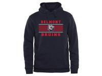 Men Belmont Bruins Micro Mesh Pullover Hoodie - Navy Blue