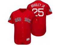 Men Boston Red Sox Jackie Bradley Jr. #25 Red 2017 Spring Training Grapefruit League Patch Authentic Collection Flex Base Jersey