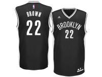 Men Brooklyn Nets Markel Brown adidas Black Replica Road Jersey