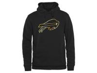 Men Buffalo Bills Pro Line Black Gold Collection Pullover Hoodie