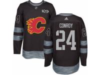 Men Calgary Flames #24 Craig Conroy Black 1917-2017 100th Anniversary Stitched NHL Jersey