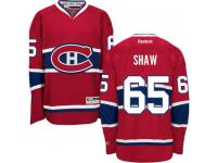 Men Canadiens #65 Andrew Shaw Red Home Stitched NHL Jersey