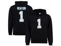 Men Carolina Panthers Cam Newton Majestic Black Eligible Receiver II Name & Number Hoodie