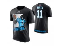 Men Carolina Panthers Torrey Smith #11 Black Cartoon And Comic Artistic Painting T-Shirt