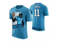 Men Carolina Panthers Torrey Smith #11 Blue Cartoon And Comic Artistic Painting T-Shirt