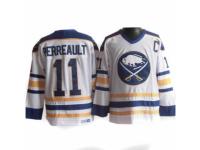 Men CCM Buffalo Sabres #11 Gilbert Perreault Premier White Throwback NHL Jersey