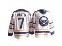 Men CCM Buffalo Sabres #7 Rick Martin Premier White Throwback NHL Jersey