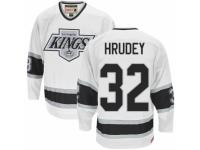 Men CCM Los Angeles Kings #32 Kelly Hrudey Premier White Throwback NHL Jersey