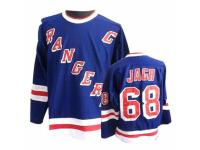 Men CCM New York Rangers #68 Jaromir Jagr Premier Royal Blue Throwback NHL Jersey
