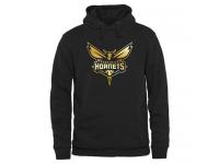 Men Charlotte Hornets Gold Collection Pullover Hoodie Black