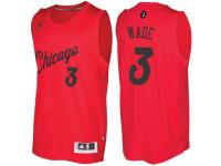 Men Chicago Bulls #3 Dwyane Wade adidas Red 2016 Christmas Day NBA Swingman Jersey