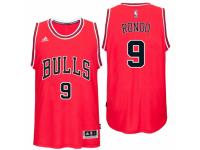 Men Chicago Bulls #9 Rajon Rondo Road Red New Swingman Jersey