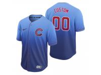 Men Chicago Cubs Custom Royal Fade Nike Jersey