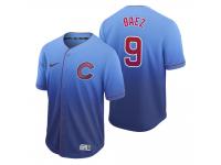 Men Chicago Cubs Javier Baez Royal Fade Nike Jersey