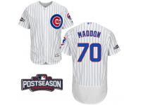Men Chicago Cubs Joe Maddon #70 NL Central Champions White 2016 Postseason Patch Flex Base Jersey