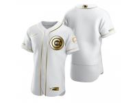 Men Chicago Cubs Nike White Golden Edition Jersey