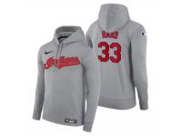 Men Cleveland Indians Brad Hand Nike Gray Road Hoodie