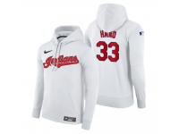 Men Cleveland Indians Brad Hand Nike White Home Hoodie