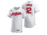 Men Cleveland Indians Francisco Lindor Nike White 2020 Jersey