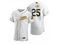 Men Cleveland Indians Jim Thome Nike White Golden Edition Jersey