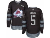 Men Colorado Avalanche #5 Rob Ramage Black 1917-2017 100th Anniversary Stitched NHL Jersey
