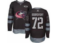 Men Columbus Blue Jackets #72 Sergei Bobrovsky Black 1917-2017 100th Anniversary Stitched NHL Jersey