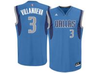 Men Dallas Mavericks Charlie Villanueva adidas Royal Blue Road Replica Jersey
