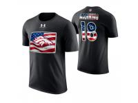 Men Denver Broncos Peyton Manning #18 Stars and Stripes 2018 Independence Day American Flag Retired Player T-Shirt