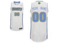 Men Denver Nuggets adidas Big & Tall Custom Authentic Home Jersey - White